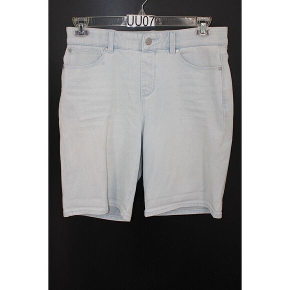 Soft Surroundings Bermuda Shorts Womens Medium Blue Denim Stretch 2ee35 - Picture 1 of 8